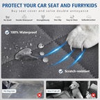 Btefd XL Hard Bottom Dog Seat Cover for Dogs for Full-Size Crew Cab Trucks | Back Seat Pet Hammock for F150, RAM1500, Sierra, Tundra, Silverado, Titan, Holds 420lbs, 45% Extender Space, Waterproof
