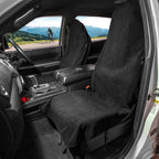 Leader Accessories Waterproof Towel Front Bucket Seat Covers, 2pcs Black | Universal Non-Slip, Fits Car Truck SUV, Machine Washable, For Dog & Kid, Pets, Yoga, Gym, Beach, Swimming, Outdoor Sports