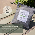 Moso Natural Air Purifying Bag 200g (5 Pack) Charcoal Odor Absorber, Car Odor Eliminator & Closet Deodorizer for Home & Pet, Lasts 2 Years, Unscented Bamboo Charcoal Bags, HGTV Editors' Pick
