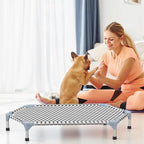 Kuntrust Elevated Outdoor Dog Bed (6 Sided Medium, Triangle)