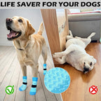 EXPAWLORER 6Pcs Anti Slip Dog Socks to Prevent Licking Paws, Dog Shoes for Hot Pavement, Double Sides Dog Boots & Paw Protectors Booties for Hardwood Floors with Grippers Small Medium Large Senior Dog