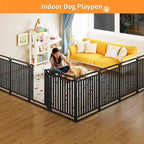 Thickened Metal Tube Dog Playpen Outdoor, Low Threshold Dog Pen, Heavy Duty 40" H 24 Panels for Pet Playpens Indoor, Portable Pet Fence for Yard RV Camping