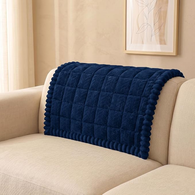 Smiry Couch Cover for Dogs, Non Slip Fuzzy Pet Sofa Arm Covers Washable | Sofa Slipcovers for Armrest & Backrest, Soft Thick Furniture Protector for Cats Dogs, Against Fur, Dirt (35.4"x35.4")