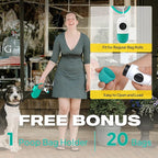Fida Retractable Dog Leash with Dispenser and Poop Bags, 16 ft Pet Walking Leash for Small Dog or Cat up to 26 lbs, Anti-Slip Soft Handle, Tangle Free, Reflective Nylon Tape (S, Teel)