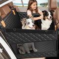 PETICON Large Dog Car Seat, Back Seat Extender for Dogs with Hard Bottom | Waterproof Medium Carseat for Dogs with 3 Mesh Windows, Pet Seat Cover for Cars, Trucks and SUVs