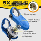 Fida Retractable Dog Leash, 16ft Heavy Duty Pet Walking Leash for Medium/Large Dog up to 110 lbs, Tangle Free. One-Hand Brake (Large, Blue)