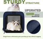 GAPZER Cat Carrier 18x11x11 United Airline Approved, Soft Pet Flying Kennel | Small Dog Chihuahua Crate 5-10 Pounds, Softshell Kitty Taxi Transport Cage 18lbs, Sturdy Miniature Poodle Top Loader Vet Case