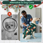 Kuoser Dog Surgery Recovery Suit, Doggie Surgical Bodysuit for Female Male Dogs, Pet Anti Licking Shirt for Spay Neuter Dog Cone Alternative