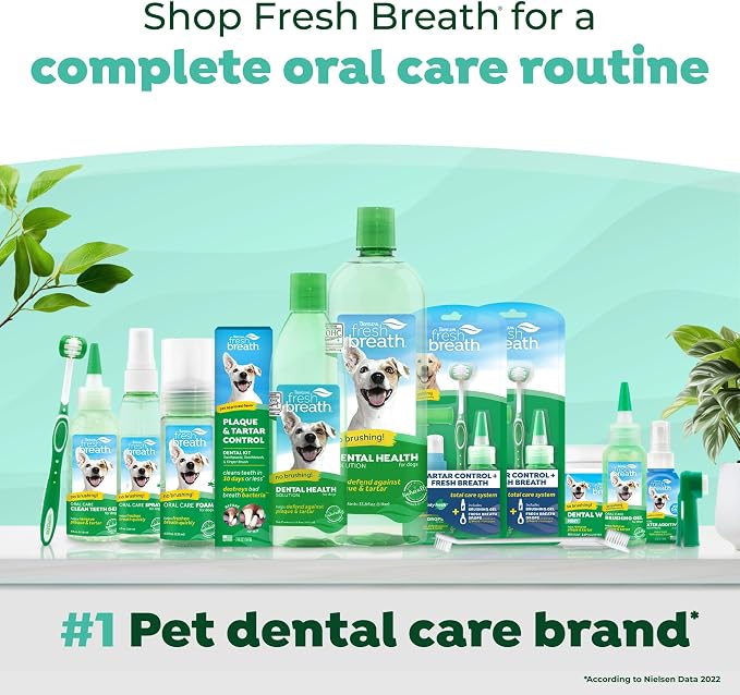 TropiClean Fresh Breath Drops for Cats, Cat Breath Freshener, 2.2oz