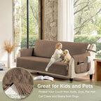 Boho Quilted Grand Sofa Covers Washable, Couch Cover for Grand Sofa, Soft Cozy Couch Protector for 4 Cushion Couch, Oversized Grand Sofa Slipcovers Water-Repellent (Grand Sofa 88", Raw Umber)