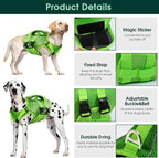 Kuoser Dog Life Jacket, High Flotation Reflective Dog Life Vest, Green, XL | Adjustable Dog Lifejackets for Small Medium Large Dogs, Lifevest with Rescue Handle for Swimming, Boating, Lake, Beach & Pool