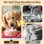 Slow Feeder Dog Bowls with Rolling Ball & Lick Mat for Dogs and Cats | 550ML Anti-Slip Dog Lick Bowl for or Large/Medium/Small Dogs and Cats Slow Feeding & Oral Hygiene, for Liquid and Thick Treat