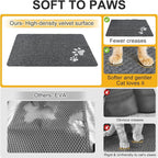 BEAUTYZOO Cat Litter Mat Litter Trapping Mat, 28"x 36" Large Litter Box Mat, Waterproof Kitty Litter Mat, Non-Slip Litter Rug Mats Pads for Floor Scatter Control, Soft on Paws & Easy to Clean, Grey