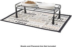 PetRageous 81030 Gizmo's Set The Table Steel Frame Dog Feeder, 3-Inch Tall Dining Table by 13-Inch Long and 5.75-Inch Wide, Holds Two 5.5-Inch Diameter Bowls, for Small and Medium Dogs and Cats, Black