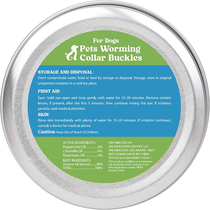 Natural Dog Tag for Flea & Tick Repels – Waterproof Collar Pendant 2Pack with 4 Extra Refills, Safe for All Breeds, Collar Not Included,Black