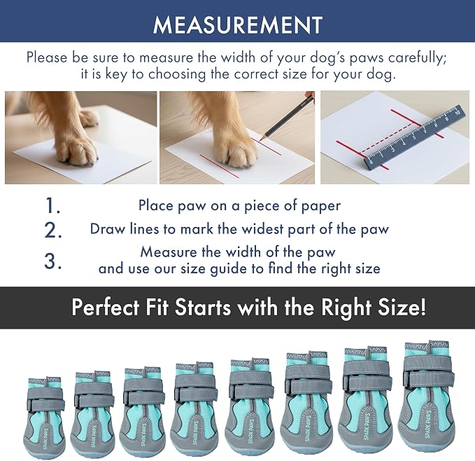 Spark Paws 365 Dog Shoes - All-Season Boots for Winter Snow & Hot Pavement | Water-resistant, anti-slip, stay-on straps - rain, ice & summer booties in one. Reflective; small, medium & large dogs