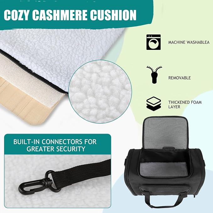 Top tasta Dog Cat Carrier Pet Carriers for Small Medium Large Cats Dogs Carrier Soft Sided Small Puppy Dog Carrier Portable Foldable Airline Approved Dog Cat Travel Carrier Black Medium