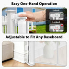 200" Extra Wide Baby Gate Retractable Dog Gate for Driveway, Garage(White) | 16ft Retractable Baby Gates Extra Wide Dog Gate Retractable Fence, 48" Tall Pet Gate Retractable Gate Outdoor Garage Dog Gate