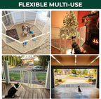 FXW Dog Gate, Extra Wide Adjustable for Openings Up to 55", 32" H | Flexible Space Control, Easy Walk-Through Access, 1 Panel + 1 Gate, For Small & Medium Dogs, Garage Use