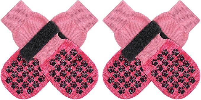 SCENEREAL Dog Socks to Prevent Licking Paws for Hot/Cold Pavement Anti Slip, Dog Shoes for Hardwood Floors, Dog Boots & Paw Protectors with Grippers for Small Medium Large Senior Dogs