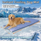 JoyBlooms Dog Bed for Car Back Seat, Dog Cooling Mat with 1.1in/2.8cm Thick Foam, Cooling Anti-Slip Washable Back Seat Pet Bed, 51.6in x 22.6in Fit on Backseat Extenders of SUVs and Small Trucks,Blue