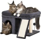 Aechonow XL Cat Tree Tower for Large Adult Cats 20 lbs+, 23x15.7 Perch Bed | Condo Cave for Indoor Medium Kittens, Sisal Scratchers, Extra Large