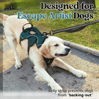 rabbitgoo Escape Proof Dog Harness for X-Large, No Pull with Lift Handle | No Escape, Full Soft Padded, Reflective Adjustable Vest, Leash Clip for Walking Hiking Training, Dark Green, X-Large