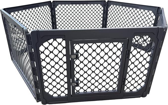 6-Panel Modular Dog and Puppy Playpen, Indoor/Outdoor Pet Enclosure