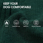 IECOii Great Dane Sweater,5XL Extra Large Sweater for Giant Breed Dogs in Winter,Turtleneck Cold Weather Knit Clothes,Machine Washable,Elastic Pullover for Saint Bernard,Mastiff (Green,XXXXXL)