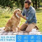 Irenare 13 Pack / 1040 Count Pet Wipes for Paws Butt, 5 x 7 in for Travel | Puppy Dog Cats Wipes Bulk, Cleaning Deodorizing, No-rinse, Fragrance Alcohol Free, Bathing Grooming for Face Eye Ear