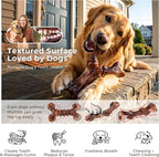 Kseroo 6-Pack Bacon Flavored Dog Chew Toys for Aggressive Chewers, Brown-XL | Indestructible, Heavy Duty, Rock-Hard Solid Nylon Bones for Medium & Large Dogs 25-90lbs, Tough, Long-Lasting, Keep Them Busy