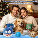XIAPIA 3-in-1 Plush Shark Squeaky Dog Toys for Aggressive Chewers | No Stuffing Interactive Dog Toys, Hidden Squeaky Ball & Crinkle Paper, Chew Fetch Toy for Small Large Puppy, Birthday Gift