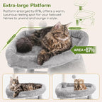 Globlazer Giant Cat Tree, 83 inch Cat Tree for Indoor Cats Large Adult, XXL Cat Tower with 9 Scratching Posts for 20lb+ Heavy Duty Large Adult Cats, F83, Light Grey