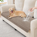 100% Waterproof Couch Covers for Dogs, 35"×82" Washable Couch Cover, Non Slip Sectional Couch Covers for 3 Cushion Sofa Cover Pet Friendly, Cat and Dog Couch Bed Cover- Khaki
