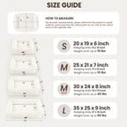 Cute Dog Bed for Small Dogs & Cats,Washable Fluffy Cat Beds for Indoor Cats, Rectangle Orthopedic Memory Foam Puppy Beds with Anti-Slip Bottom, 20 x19 x 7 Inches, Cream(20x19x6inchs)
