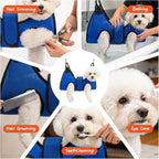 Dog Grooming Hammock Harness, Hanging Sling Restraint for Nail Clipping | Small to Medium Dogs & Cats, with Nail Clipper and Comb Pet Grooming Hammock Kit
