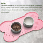 PWTAA Dog Food Mat Anti-Slip Silicone Dog Bowl Mat Thicker Pet Placemat Waterproof Cat Feeder Pad with Raised Edge Puppy Kitten Feeding Mats Suitable Small Medium-Sized Dogs Cats Eating Tray