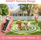 Mini Small Shock Collar for Small Dogs 5-30lbs, Ultra-Light & Thin 2000FT Dog Training Collar with Beep & Vibration & Safe Gentle Shock，IPX7 Waterproof,Pink