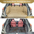 F-color SUV Cargo Liner for Dogs - Trunk Cover with Bumper Flap Protector | Waterproof Pet Cargo Cover with Side Flaps, Non-Slip Trunk Mat, Rear Dog Car Seat Cover Prevents Scratches Pet Hair Mud Dirt