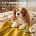 PU Dog Raincoat, Non-Toxic & Odorless Waterproof Vest, Adjustable High Neck and Hook & Loop Belly Closure for Rainy Potty Breaks & Wet Weather Outdoor Walks (Yellow, X-Small)
