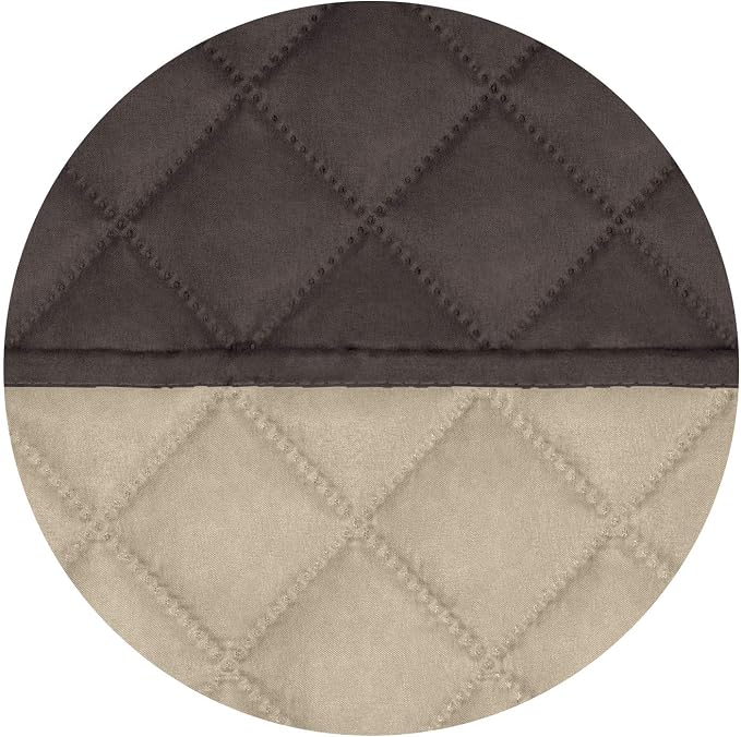 PureFit Reversible Quilted Couch Covers for Dogs Oversized Sofa Cover 78” | Chocolate/Beige, Water Resistant Couch Protector, Washable Pet Couch Cover with Non Slip and Elastic Straps For Kids