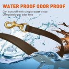 Viper Biothane K9 Working Dog Leash Waterproof Lead for Tracking Training Schutzhund Odor-Proof Long Line with Solid Brass Snap for Puppy Medium and Large Dogs, 33ft Dark Chocolate Brown