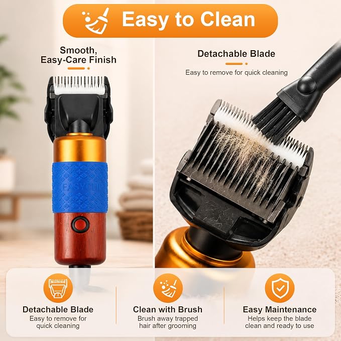 Sheep Shears for Dogs, 200W Max Dog Clippers for Grooming Thick Hair | Spare Blade, 2 Guide Combs, Carry Case, 10ft Cord, 2000-6600 RPM, Low Noise, for Sheep, Goats, Alpacas & Large Dogs