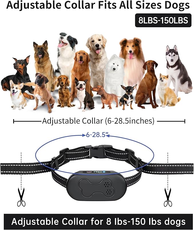 Asrcs Shock Collar for Dogs 2 Dogs (15-120lbs) 2000FT Dog Shock Collar with Remote Control Waterproof Dog Training Collar with Remote 4 Safe Modes Rechargeable Lock Flash Light for All Breeds - Black