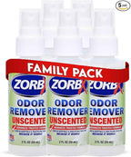 ZORBX Unscented Odor Eliminator Spray 2 Oz (Pack of 5), Hospital-Grade | Permanent Odor Remover for Pet & Human Urine, Smoke & Strong Odors, Car, Office, Gym Bag, Purse, Luggage, Bathroom & More
