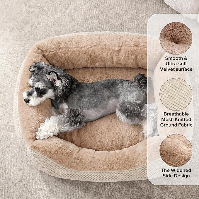 INVENHO XL Dog Beds Large Sized Dog, Washable Orthopedic Warming Soft Sleeping Durable with Anti-Slip Bottom