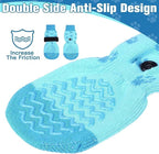 EXPAWLORER 6Pcs Anti Slip Dog Socks to Prevent Licking Paws, Dog Shoes for Hot Pavement Double Sides Dog Boots & Paw Protectors Booties for Hardwood Floors with Grip Small Medium Large Senior Dogs, XS