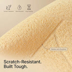 Cat Litter Box Mat, Kitty Premium PVC Pad, Durable Trapping Rug, Phthalate Free, Urine-Resistant, Scatter Control, Mosaic, M 23 x 16 Inch, Beige
