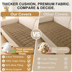 Smiry Couch Cover for Dogs, Non Slip Fuzzy Pet Sofa Covers Washable | Sofa Slipcovers for 3 Cushion Couch, Soft Thick Furniture Protector for Cats Dogs, Against Fur, Dirt, Scratch (35.4"x95")