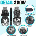 EXPAWLORER Anti Slip Dog Socks to Prevent Licking Paws, Dog Shoes for Hot Pavement, Dog Booties for Small Medium Large Senior Dogs, Traction Control Boots & Paw Protectors for Hardwood Floors